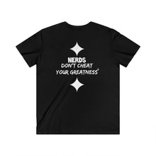 Load image into Gallery viewer, DCYG NERDS White Logo Fitted V-Neck Short Sleeve Tee