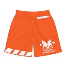 Load image into Gallery viewer, DCYG Dbl BB Players Neon Orange & White Men's Shorts