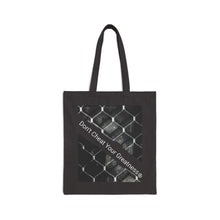 Load image into Gallery viewer, DCYG White Logo& Chain Link Black Cotton Canvas Tote Bag