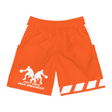 Load image into Gallery viewer, DCYG Dbl BB Players Neon Orange & White Men's Shorts