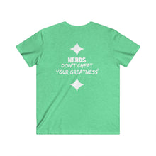 Load image into Gallery viewer, DCYG NERDS White Logo Fitted V-Neck Short Sleeve Tee