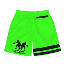 Load image into Gallery viewer, DCYG Dbl Basketball Players Black & Neon Green Men's Shorts