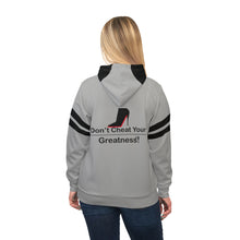 Load image into Gallery viewer, DCYG Black Red Bottoms & Light Grey Hoodie (AOP)