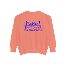 Load image into Gallery viewer, DCYG 24SX Baddies Blue Logo Garment-Dyed Sweatshirt