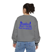 Load image into Gallery viewer, DCYG 24SX Baddies Blue Logo Garment-Dyed Sweatshirt