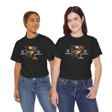Load image into Gallery viewer, Blk Woman ,Multicolor Scarf & White Unisex Heavy Cotton Tee