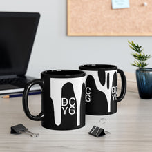 Load image into Gallery viewer, DCYG DRIP 24 White Logo & Black Mug (11oz, 15oz)