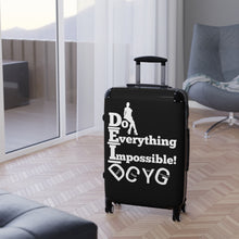 Load image into Gallery viewer, DCYG DEI 24BW White Logo & Black Suitcase