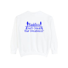 Load image into Gallery viewer, DCYG 24SX Baddies Blue Logo Garment-Dyed Sweatshirt