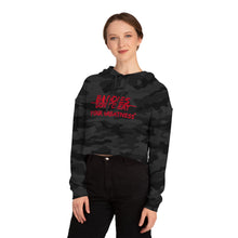 Load image into Gallery viewer, DCYG FX Baddies Red Logo Women’s Cropped Hooded Sweatshirt