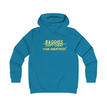 Load image into Gallery viewer, DCYG FX Baddies Yellow Logo Girlie College Hoodie