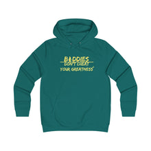 Load image into Gallery viewer, DCYG FX Baddies Yellow Logo Girlie College Hoodie