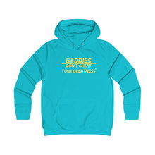 Load image into Gallery viewer, DCYG FX Baddies Yellow Logo Girlie College Hoodie