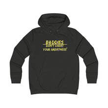 Load image into Gallery viewer, DCYG FX Baddies Yellow Logo Girlie College Hoodie