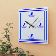 Load image into Gallery viewer, DCYG Blue Red Bottoms ,Royal Blue & White Acrylic Wall Clock