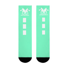 Load image into Gallery viewer, DCYG Dbl Basketball Players Mint Green & White Crew Socks (EU)
