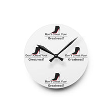 Load image into Gallery viewer, DCYG Black Red Bottoms & White Acrylic Wall Clock
