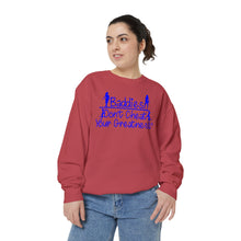 Load image into Gallery viewer, DCYG 24SX Baddies Blue Logo Garment-Dyed Sweatshirt