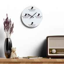 Load image into Gallery viewer, DCYG Black Red Bottoms & White Acrylic Wall Clock