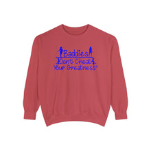 Load image into Gallery viewer, DCYG 24SX Baddies Blue Logo Garment-Dyed Sweatshirt