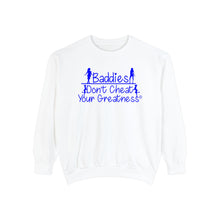 Load image into Gallery viewer, DCYG 24SX Baddies Blue Logo Garment-Dyed Sweatshirt