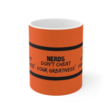 Load image into Gallery viewer, DCYG NERDS Black Logo Ceramic Coffee Cups, 11oz, 15oz