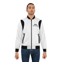Load image into Gallery viewer, DCYG NERDS Black logo & White Men's Bomber Jacket