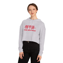 Load image into Gallery viewer, DCYG FX Baddies Red Logo Women’s Cropped Hooded Sweatshirt