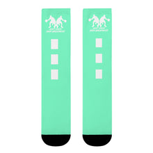Load image into Gallery viewer, DCYG Dbl Basketball Players Mint Green & White Crew Socks (EU)