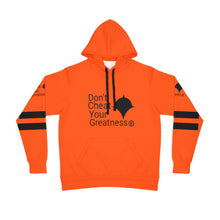 Load image into Gallery viewer, DCYG 815 Edition Black & Neon Orange Athletic Hoodie (AOP)