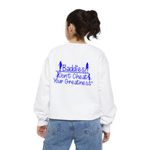 Load image into Gallery viewer, DCYG 24SX Baddies Blue Logo Garment-Dyed Sweatshirt