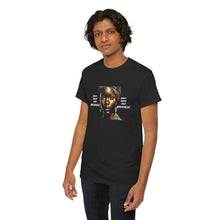 Load image into Gallery viewer, Blk Woman ,Multicolor Scarf & White Unisex Heavy Cotton Tee