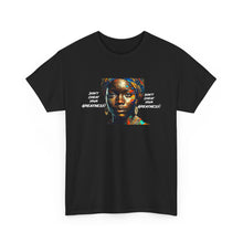 Load image into Gallery viewer, Blk Woman ,Multicolor Scarf & White Unisex Heavy Cotton Tee