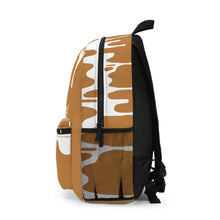 Load image into Gallery viewer, DCYG DRIP 24 White logo & Light Brown Backpack