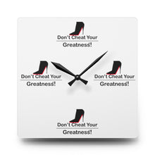 Load image into Gallery viewer, DCYG Black Red Bottoms & White Acrylic Wall Clock