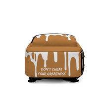 Load image into Gallery viewer, DCYG DRIP 24 White logo & Light Brown Backpack