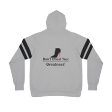 Load image into Gallery viewer, DCYG Black Red Bottoms & Light Grey Hoodie (AOP)