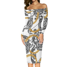 Load image into Gallery viewer, DCYG Xclusive Womens Long Sleeve Off The Shoulder Lady Dress