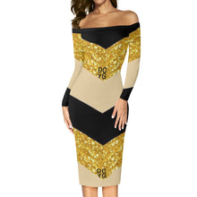 Load image into Gallery viewer, DCYG Xclusive Womens Long Sleeve Off The Shoulder Lady Dress