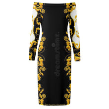 Load image into Gallery viewer, DCYG Xclusive Womens Long Sleeve Off The Shoulder Lady Dress
