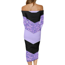 Load image into Gallery viewer, DCYG Xclusive Womens Long Sleeve Off The Shoulder Lady Dress