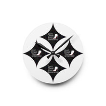 Load image into Gallery viewer, White Red Bottoms , Black & White Acrylic Wall Clock