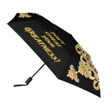 Load image into Gallery viewer, DCYG Xclusive Gold & Black Umbrella Printing Outside