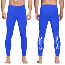 Load image into Gallery viewer, DCYG Xclusive Blue & White Mens Leggings & Running Tights