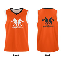Load image into Gallery viewer, DCYG Dbl Black, White & Orange 815 Edition Mens Basketball Jersey Tank Top