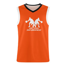 Load image into Gallery viewer, DCYG Dbl Black, White & Orange 815 Edition Mens Basketball Jersey Tank Top