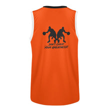 Load image into Gallery viewer, DCYG Dbl Black, White & Orange 815 Edition Mens Basketball Jersey Tank Top