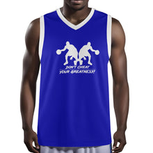 Load image into Gallery viewer, DCYG Dbl Blue & White Mens Basketball Jersey Tank Top