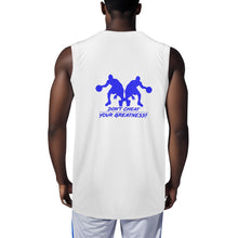 Load image into Gallery viewer, DCYG Dbl Blue & White Mens Basketball Jersey Tank Top
