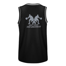 Load image into Gallery viewer, DCYG Dbl Black, Grey & White Mens Basketball Jersey Tank Top